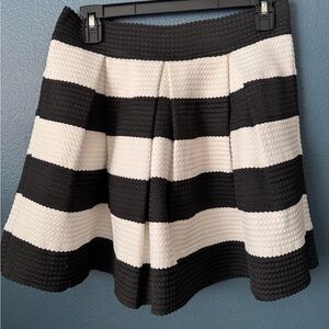 GB girls Black and White Striped Circle Skirt